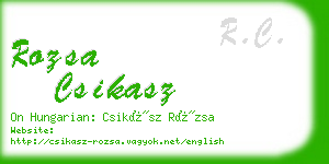 rozsa csikasz business card